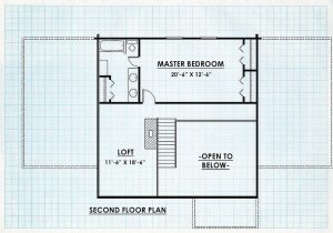 Log Home Second Floor Plan - Park City