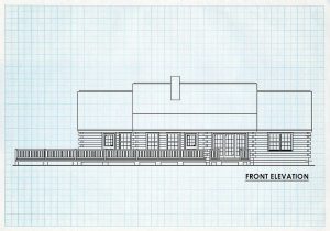 Log Home Front Elevation - Park City