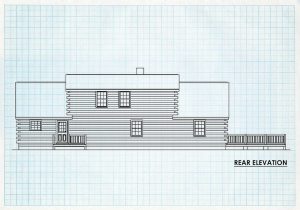 Log Home Rear Elevation - Park City