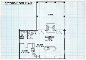 Log Cabin Second Floor Plan - Party House