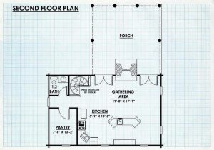 Log Cabin Second Floor Plan - Party House