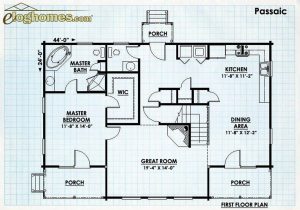 Log Home First Floor Plan - Passaic