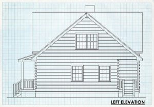 Log Home Left Elevation - Passaic