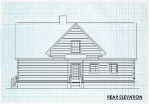 Log Home Rear Elevation - Passaic