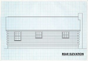 Log Cabin Rear Elevation - Parthfinder