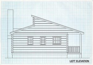 Log Cabin Left Elevation - Pawnee