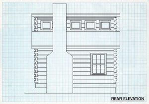 Log Cabin Rear Elevation - Pawnee