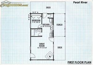 Log Cabin First Floor Plan - Pearl River