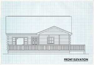 Log Cabin Front Elevation - Pearl River