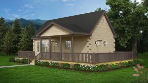 Log Cabin Home Exterior Layout - Pearl River