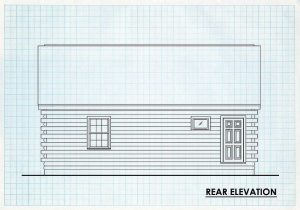 Log Cabin Rear Elevation - Pearl River