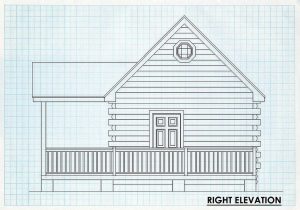Log Cabin Right Elevation - Pearl River