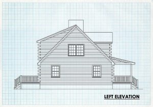 Log Home Left Elevation - Pembroke