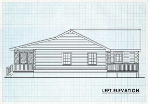 Log Home Left Elevation - Pheasant Run