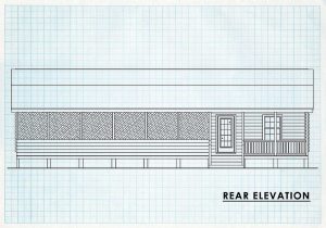 Log Home Rear Elevation - Pheasant Run