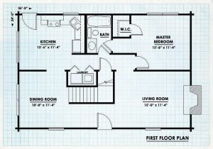 Log Cabin First Floor Plan - Pine Grove