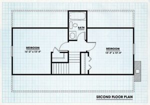 Log Cabin Second Floor Plan - Pine Grove
