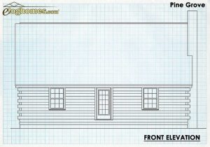 Log Cabin Front Elevation - Pine Grove