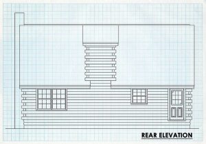 Log Cabin Rear Elevation - Pine Grove