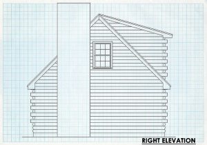 Log Cabin Right Elevation - Pine Grove