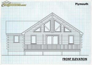 Log Cabin Front Elevation - Plymouth