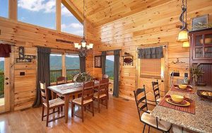 Log Home Dining Area - Plymouth
