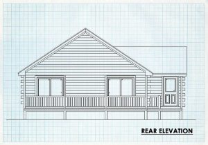 Log Cabin Rear Elevation - Plymouth