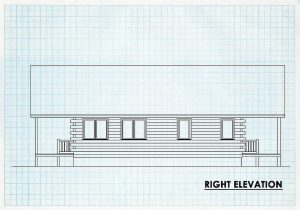 Log Cabin Right Elevation - Plymouth