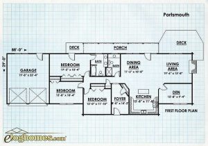 Log Home Second Floor Plan - Portsmouth