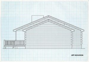 Log Home Left Elevation - Portsmouth