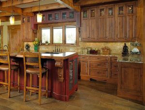 Log Home Kitchen Interior - Prairie