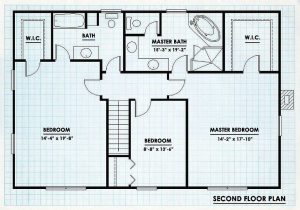 Log Home Second Floor Plan - Prairie