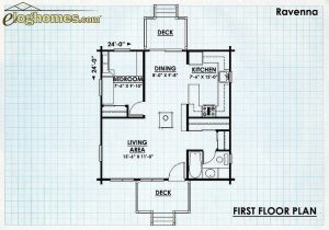 Log Cabin Home First Floor Plan - Ravenna