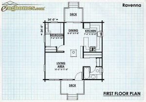 Log Cabin Home First Floor Plan - Ravenna