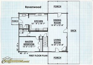 Log Home First Floor Plan -  Ravenwood