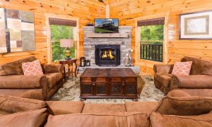 Living Room with Fireplace - Richfield