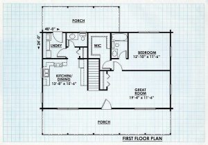 Log Home First Floor Plan -  Richfield
