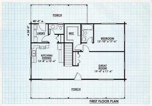 Log Home First Floor Plan -  Richfield