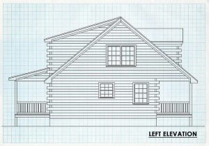 Log Home Left Elevation - Richfield