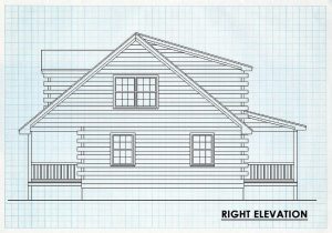 Log Home Right Elevation - Richfield