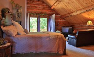 Log Home Bedroom Interior - Richmond