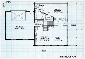 Log Home First Floor Plan - Richmond