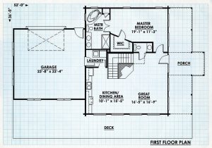 Log Home First Floor Plan - Richmond