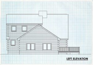 Log Home Left Elevation - Richmond