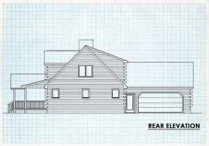 Log Home Rear Elevation - Richmond