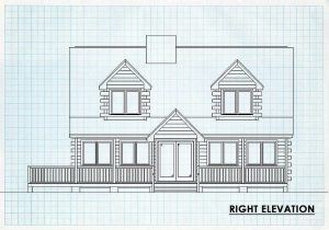 Log Home Right Elevation - Richmond