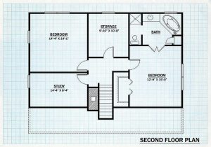 Log Home Second Floor Plan - Ridgeway