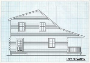 Log Home Left Elevation - Ridgeway