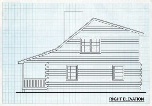 Log Home Right Elevation - Ridgeway