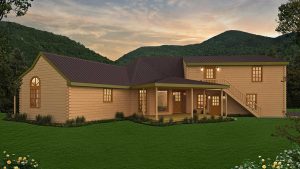 Log House Exterior Layout- River Bluff